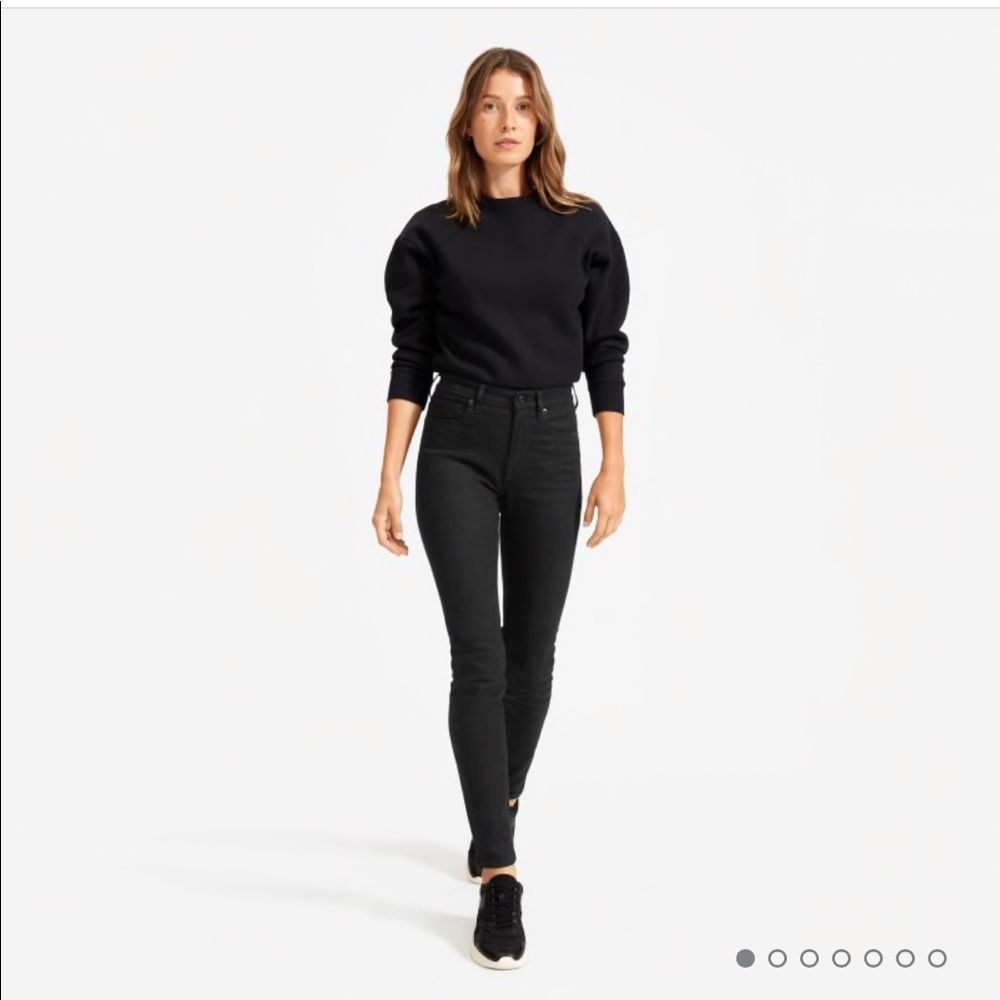Everlane 28 Black high rise skinny ankle jeans